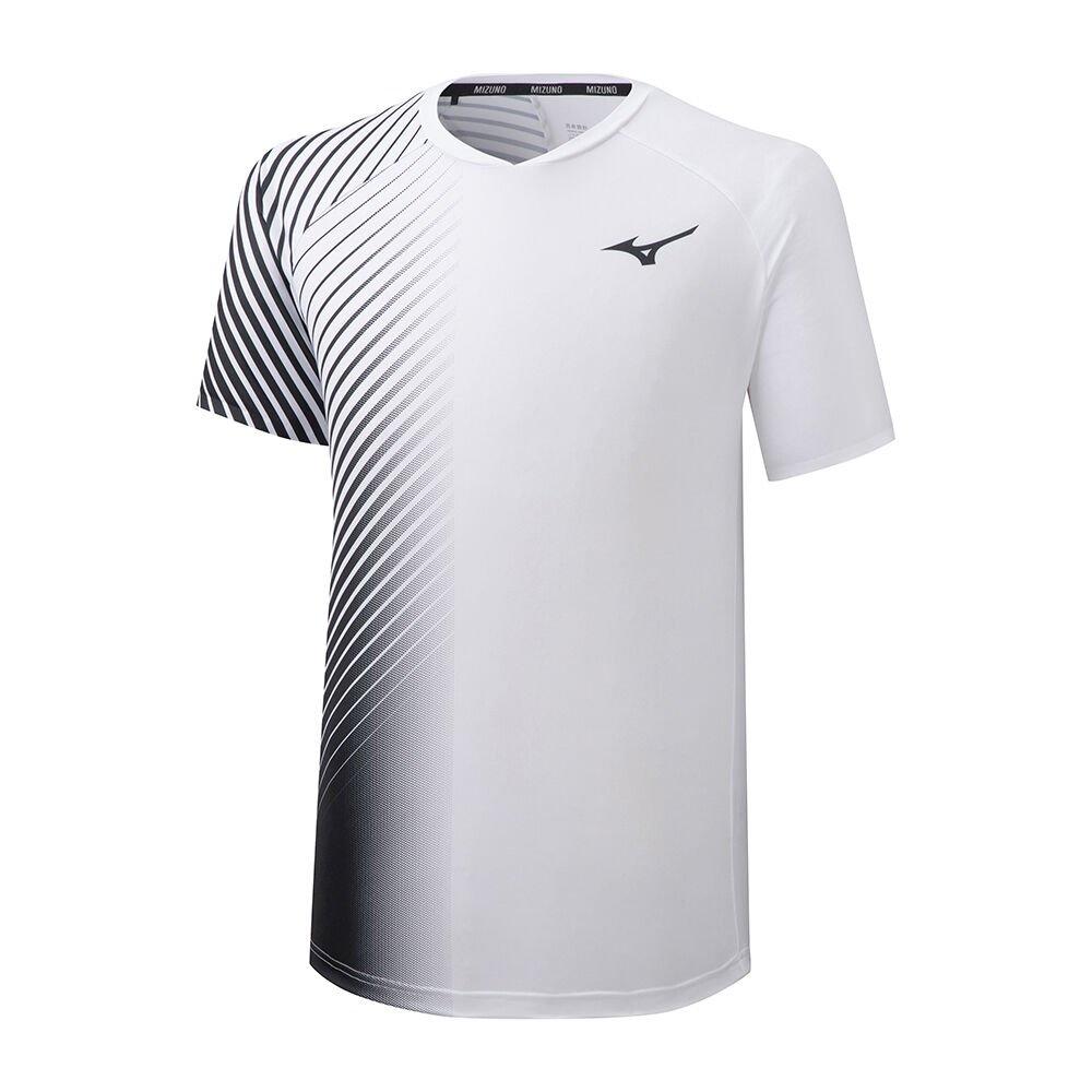 Mizuno Men's Tennis T-Shirts White Shadow Graphic Apparel - K2GA001001